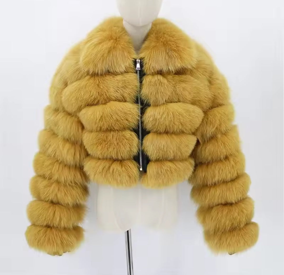 Fox fur coat